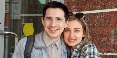 Foto: Félix con su esposa Evgenia