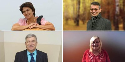 Kuvassa vasemmalta oikealle ylhäältä alas: Olga Panyuta, Dmitri Malevaniy, Aleksei Trofimov, Olga Opaleva