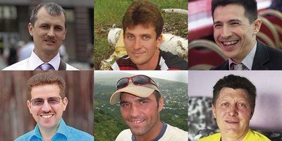 En la foto de izquierda a derecha, de arriba a abajo: Konstantin Bazhenov, Alexey Budenchuk, Felix Makhammadiyev, Alexey Miretsky, Roman Gridasov, Gennady German