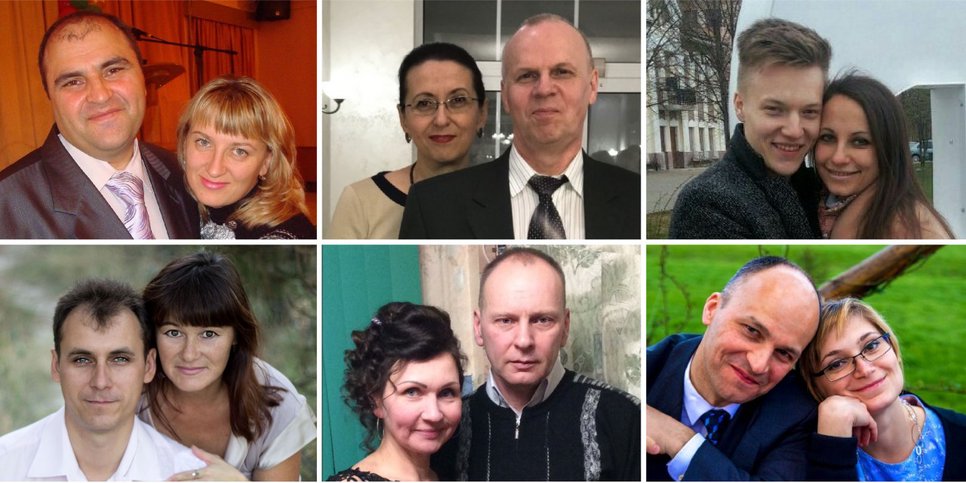 In the photo from left to right, from top to bottom: Artem and Alevtina Bagratyan, Vladimir and Tatyana Alushkin, Sergey and Valeria Rayman, Dmitry and Elena Barmakin, Mikhail and Elena Popov, Sergey and Anastasia Polyakov
