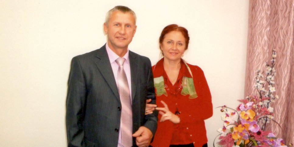 En la foto: Viktor Malkov con su esposa