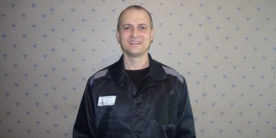 Photo : Konstantin Bazhenov au parloir de la prison lors de la visite d’un avocat. Dimitrovgrad. 27 février 2020