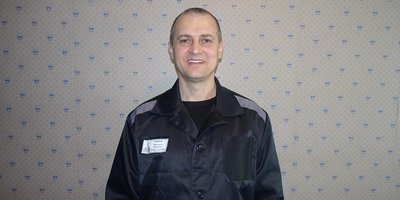 Foto: Konstantin Bazhenov en la sala de visitas de la prisión durante la visita de un abogado. Dimitrovgrad. 27 febrero 2020