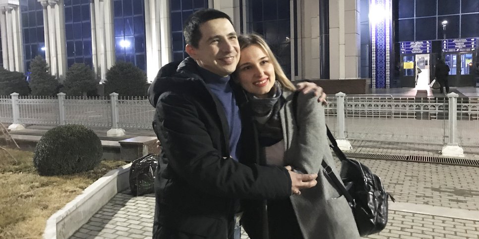 На фото: Феликс Махаммадиев с женой, Евгенией. Ташкент (январь 2021)