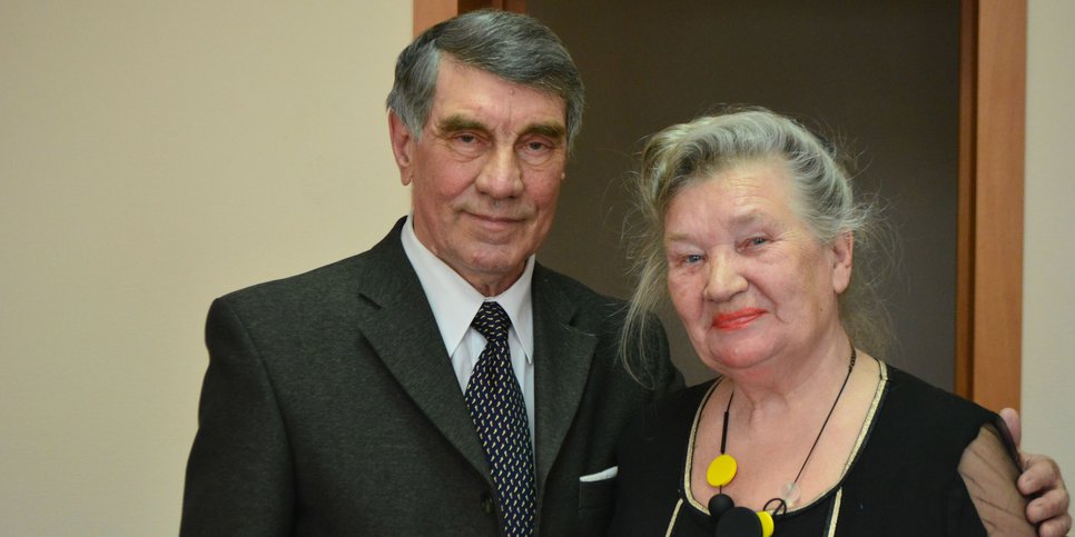 Auf dem Foto: Valentina und Vladimir Suworow bei einer Gerichtsverhandlung, Tscheljabinsk, 10. März 2021