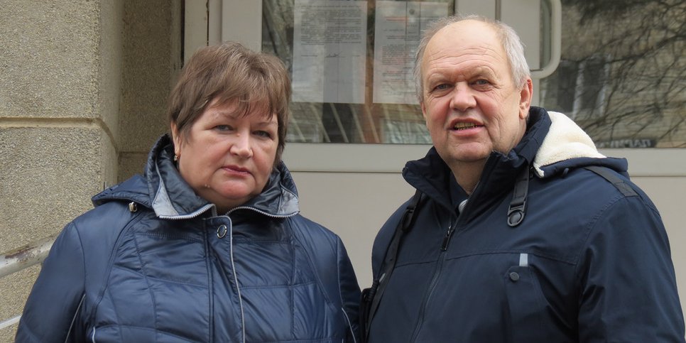 In the photo: Alexander Ivshin with his wife