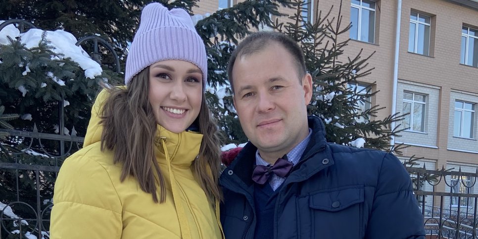 In the photo: Anna Lokhvitskaya on the day of the appeal with her husband Artur