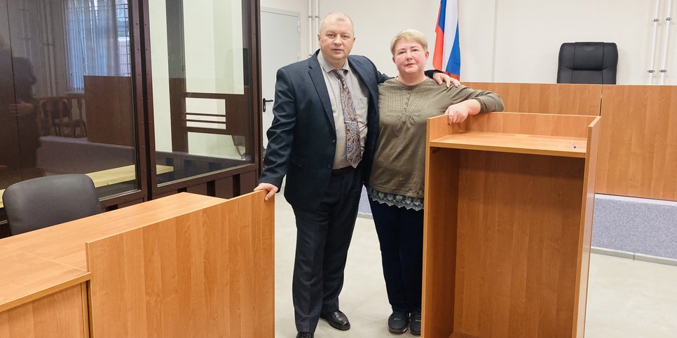 Алексей и Елена Куприяновы в зале суда. Сентябрь 2023 года