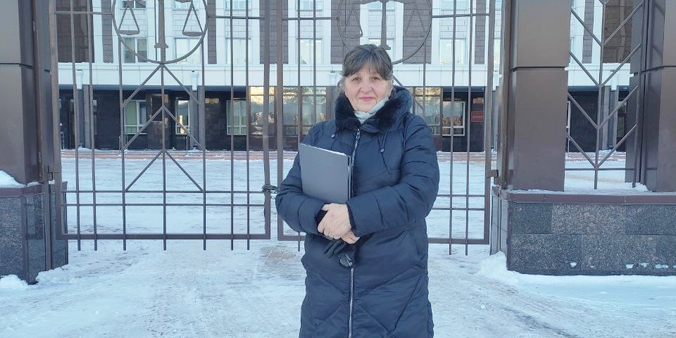 Tatyana Sushilnikova valituksen käsittelypäivänä. Tammikuu 2024
