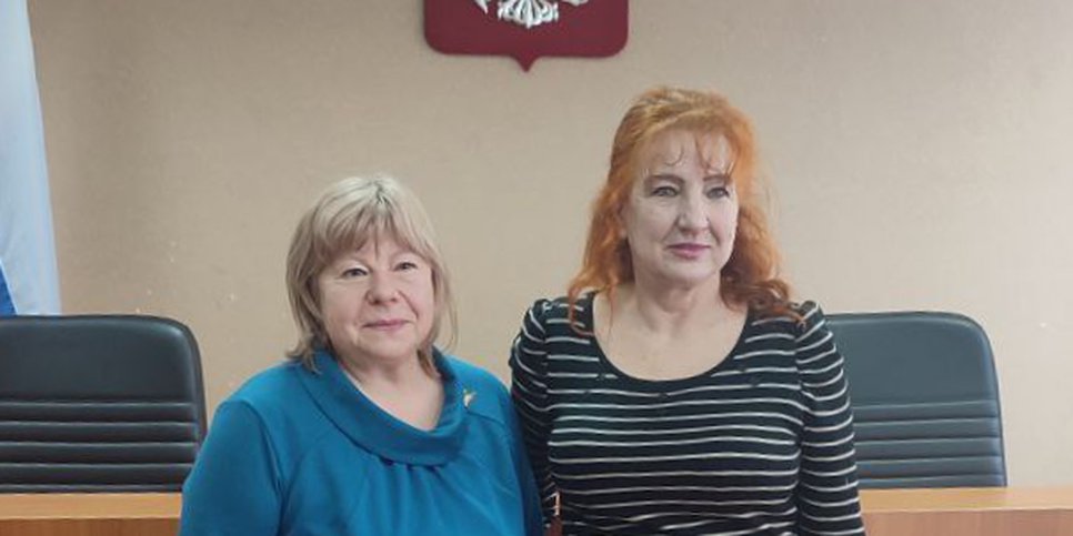2024년 2월 14일 평결이 발표된 날 법정에 있는 타티아나 갈케비치와 발렌티나 블라디미로바