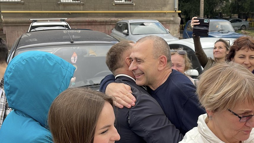 Friends supported Salnikov over the course of the trial. Photo made on August 21, 2024