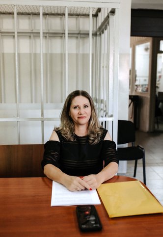 宣判当天在法庭上的伊琳娜·乌沙科娃