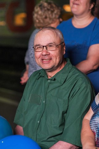 Vladimir Skachidub após seu retorno da colônia penal