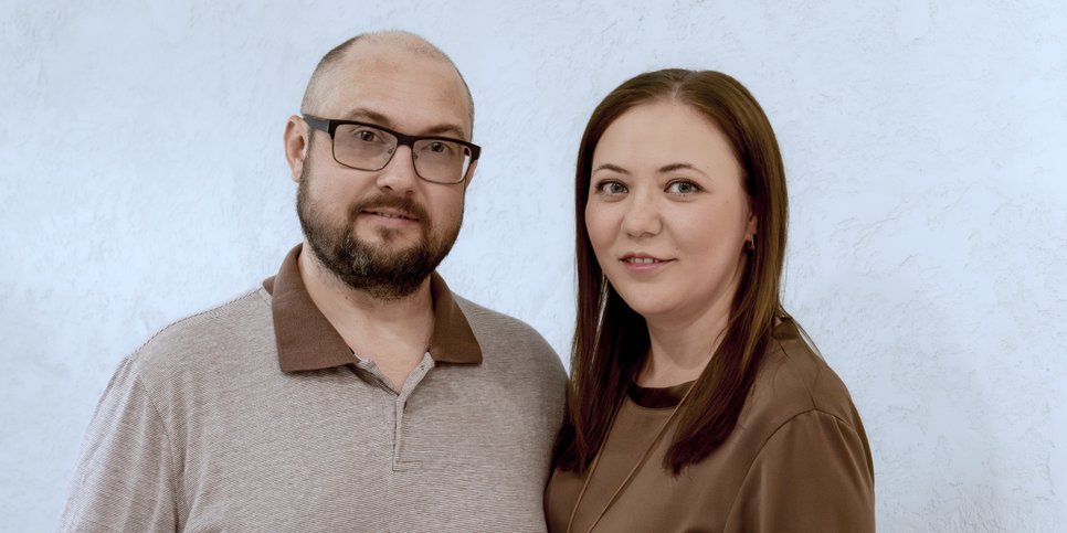 Ilya Yershov with his wife, Yelizaveta