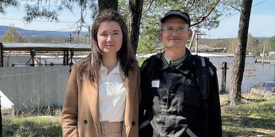 Aleksandr Dolganov vaimonsa Mariyan kanssa, huhtikuu 2026