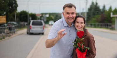 Анджей и Анна Онищук после пересечения границы с Польшей. Июнь 2026